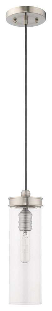 Livex Lighting Brushed Nickel 1-Light Mini Pendant