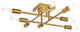 Living District Script 8-Light Flush Mount Brass