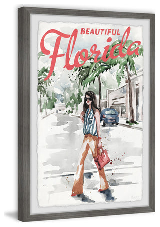 "Beautiful Florida" Framed Painting Print, 20x30