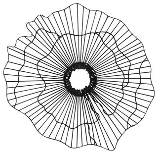 Black Wire Flower Wall Decor