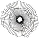 Black Wire Flower Wall Decor
