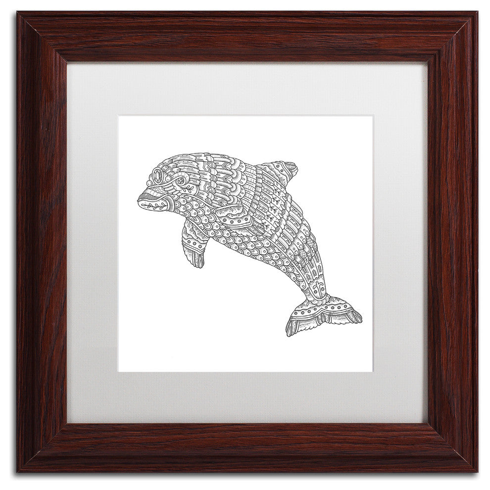 Filippo Cardu 'Spirit Animals 8' Art, Wood Frame, White Mat, 11x11