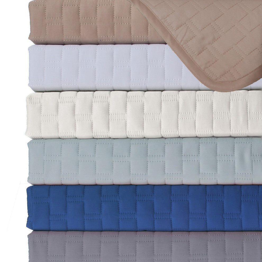 BedVoyage Luxury 100% Rayon Viscose Bamboo Quilted Coverlet