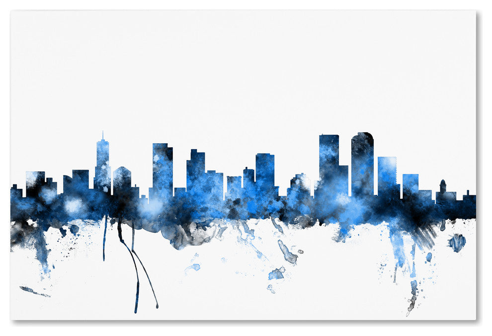 'Denver, Colorado Skyline' Canvas Art by Michael Tompsett