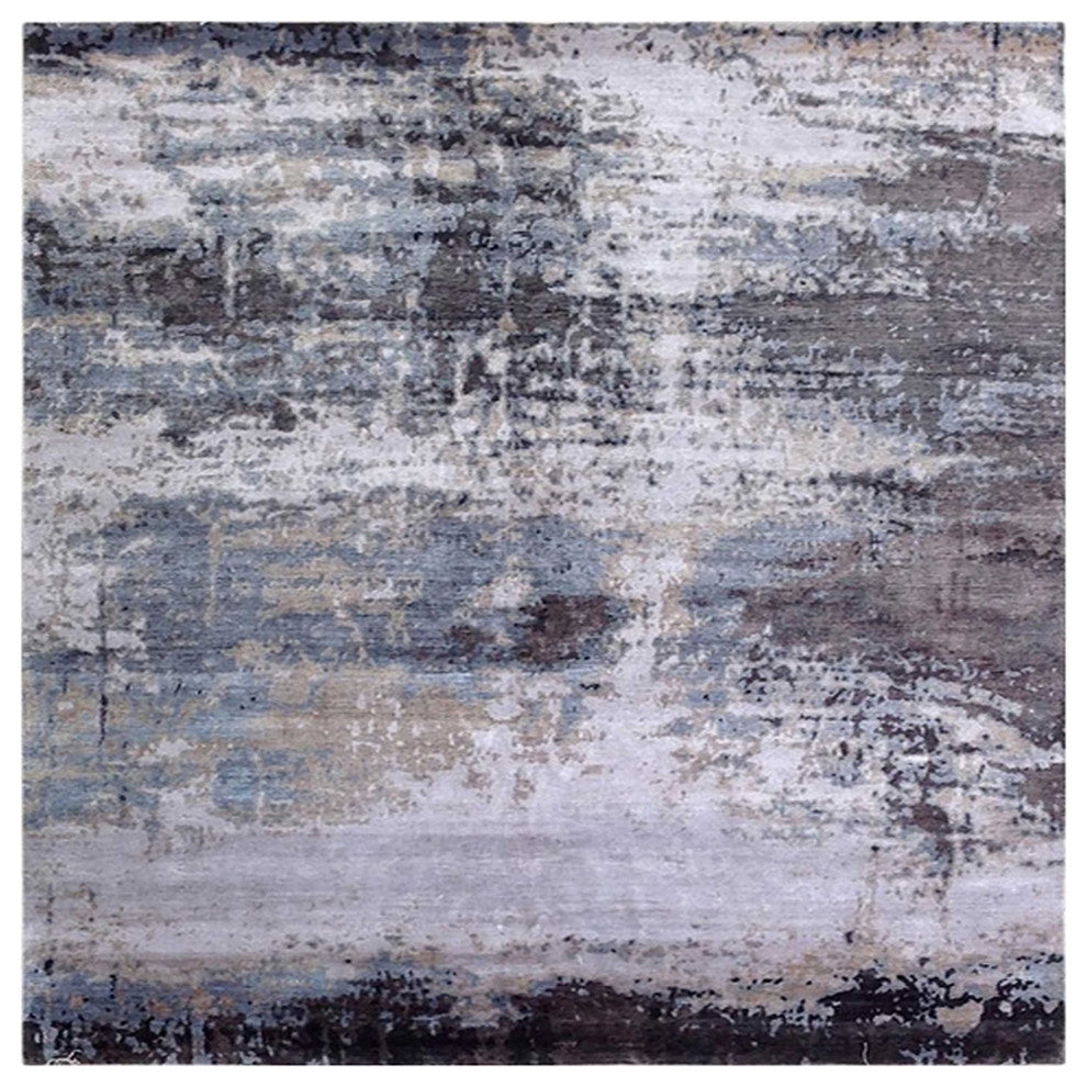 Ahgly Company Indoor Square Mid-Century Modern Area Rugs, 5' Square
