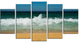 "Beautiful Atlantic Beach Portugal" Seascape Wall Art, 5 Panels, 60"x32"