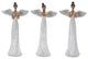 Floral Etched Angel Figurine, 3-Piece Set
