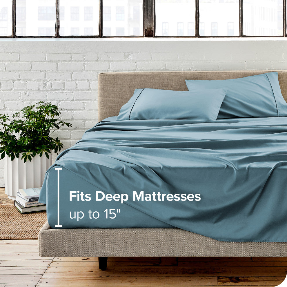 1800 Microfiber Sheet Set, Coronet Blue, Full