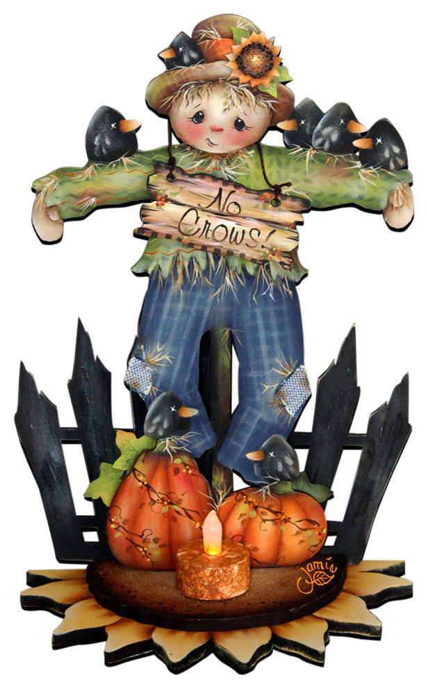 No Crows Scarecrow Door Hanger