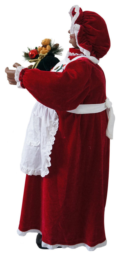 3' Music and Motion African American Mrs. Claus With Apron