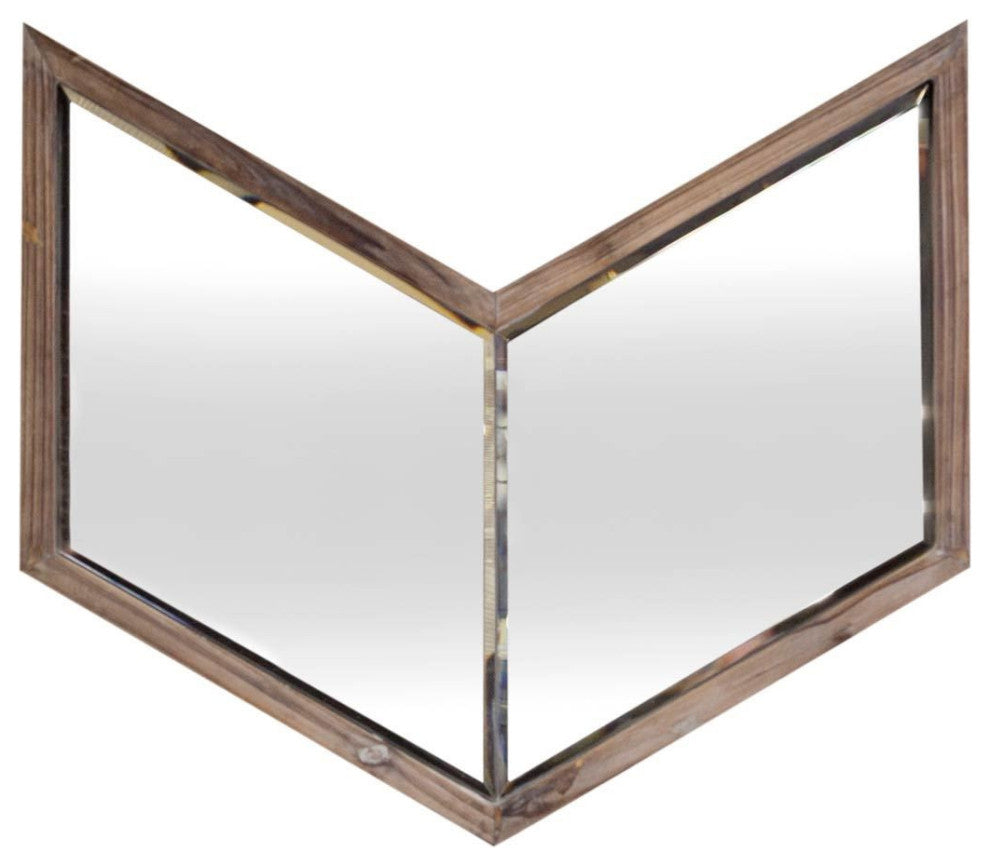 23" Brown Novelty Framed Accent Mirror