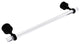 Pacific Grove 18" Shower Door Towel Bar with Twisted Accents, Matte Black