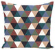 Triangles! Geometric Print Outdoor Pillow, Mahogany, 20"x20"
