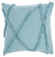 Mina Victory SH018 Throw Pillow, Aqua, 18"X18"