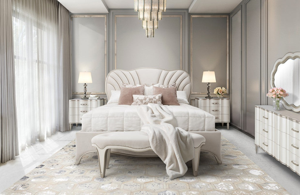 London Place 3-Drawer Nightstand - Creamy Pearl