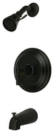 Kingston Brass Tub and Shower Faucet, Oil Rubbed Bronze