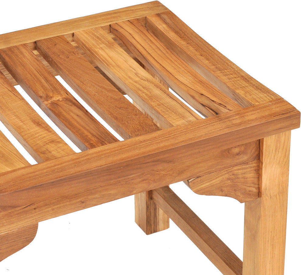Teak Wood Santa Cruz Shower Stool, 2 Foot
