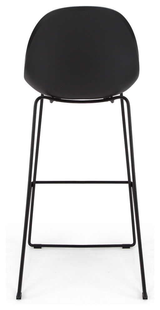 Seline Series ModernAccent Kitchen/Bar CounterStool w Black Steel Legs(Set of 2)