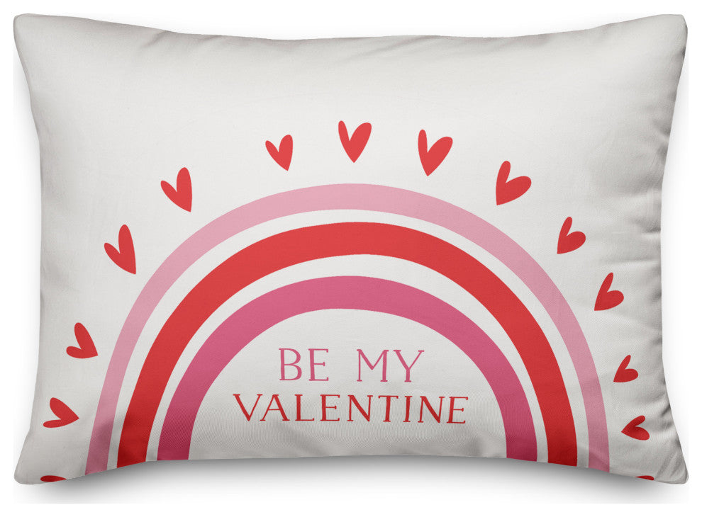 Be My Valentine Rainbow Indoor/Outdoor Pillow 14x20 Indoor/Outdoor Pillow
