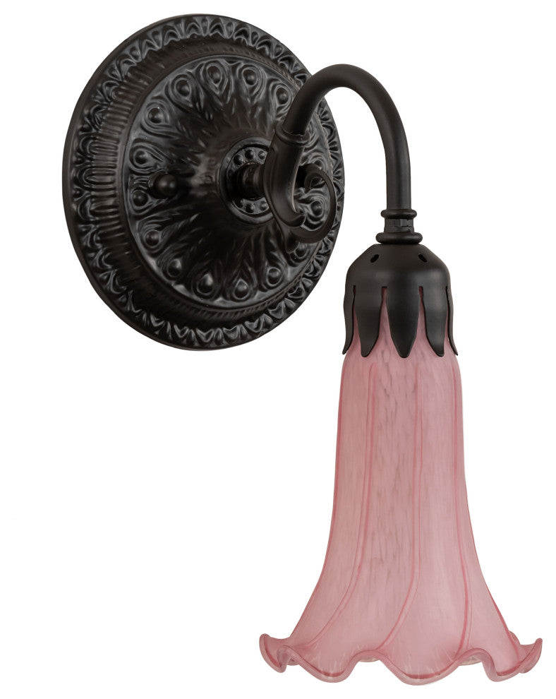 5 Wide Pink Pond Lily Wall Sconce