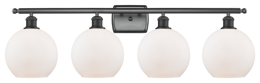 Innovations Lighting 516-4W-BK-G121-8 Athens 4 Light 36" Bath Vanity Light