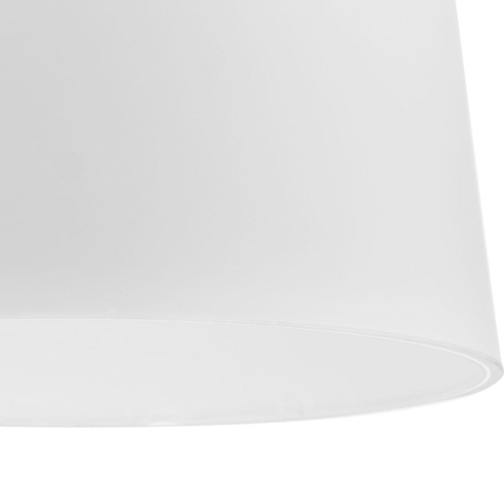 Clarion Collection One-Light Polished Nickel Etched White Transitional Pendant