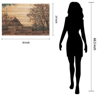Erstwhile Barn 1 Arte de Legno Digital Print on Solid Wood Wall Art, 24"x36"