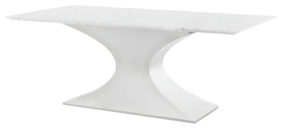 Praetorian White Stone Dining Table, HGNA562