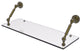Dottingham 24" Floating Glass Shelf, Antique Brass