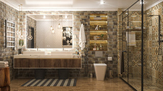 Backlit LED Mirror for Bathroom, Anti-Fog Dimmable, Silver, 48x36