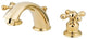 Kingston Brass Widespread Bathroom Faucet With Retail Pop-Up, Polished Brass