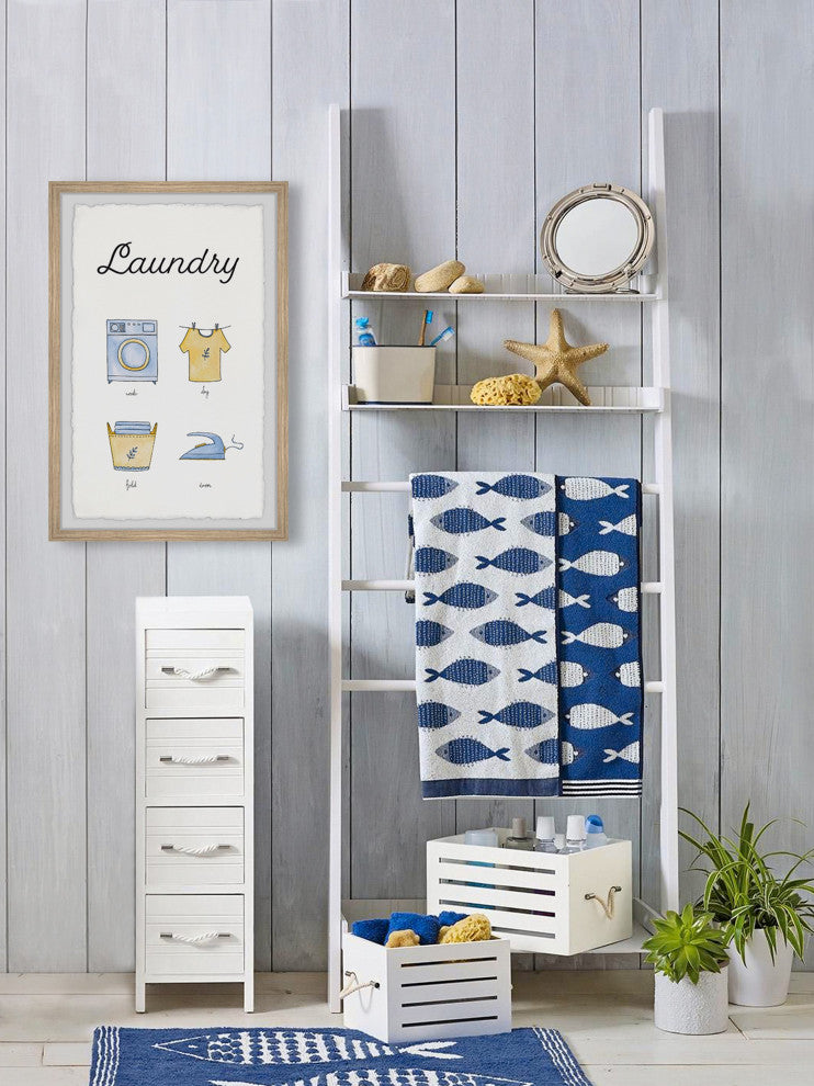 "Wash Dry Fold Iron" Framed Painting Print, 8x12