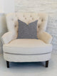 Gray Dove Luxury Throw Pillow in Gray Tones, 20"x30" Queen