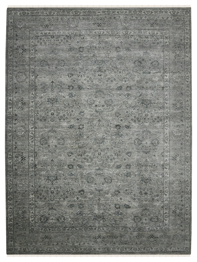 Nuit Arabe Elm Area Rug, Beige, 10' x 14', Bordered