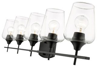 Z-Lite Joliet 5 Light Vanity, Matte Black