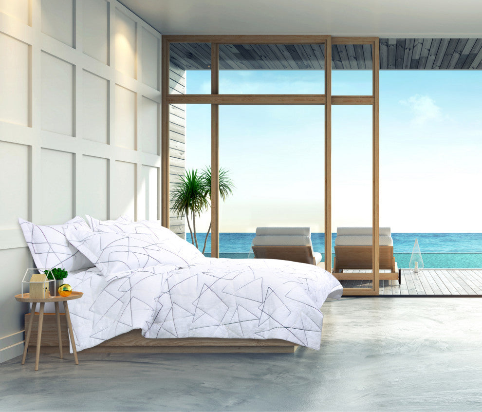 Lennox 6-Piece King Comforter Set - White