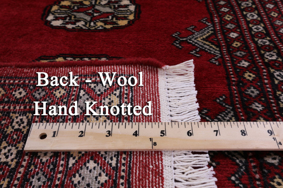 2' 1" X 6' 9" Runner Signed Silky Bokhara Hand Knotted Rug - Q13819