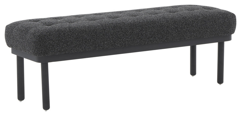 Olivia Black Boucle Bench