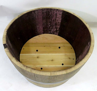 Half Wine Barrel Planter
