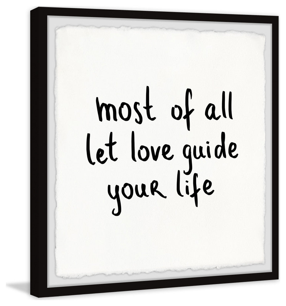 "Let Love Guide" Framed Painting Print, 18x18