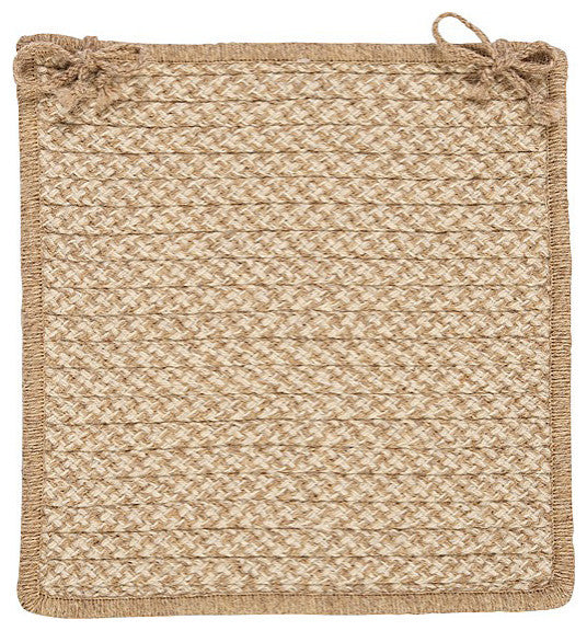 Colonial Mills Chair Pad Natural Wool Houndstooth Tea Chair Pad