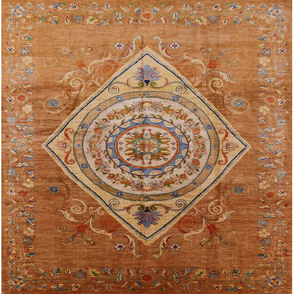 Ahgly Company Indoor Square Mid-Century Modern Area Rugs, 6' Square