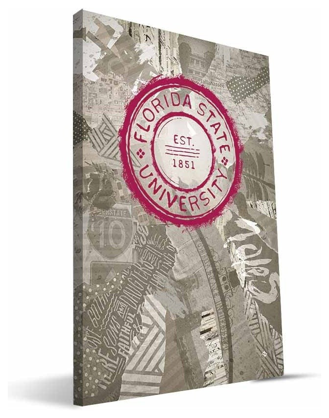 FSU Seminoles Scrapbook Canvas Print, 16"x24"