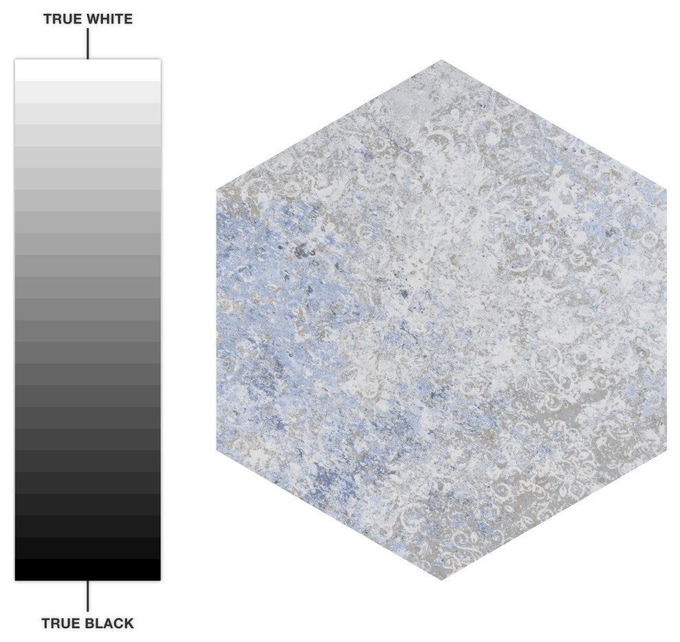 Emotion Hex Grey Porcelain Floor and Wall Tile