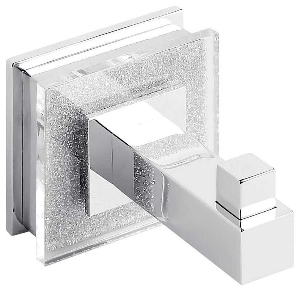 Ruvati RVA5003 Valencia Luxury Robe Hook, Crystal and Chrome