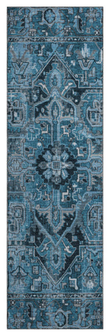 Premium Machine Washable Mayfield AMF570 Blue 2'3" x 7'6" Runner Rug