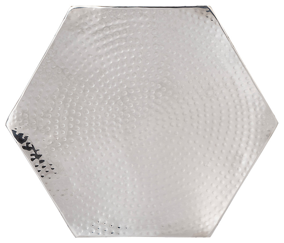 Renzo 16" W Stainless Steel Modern End Table