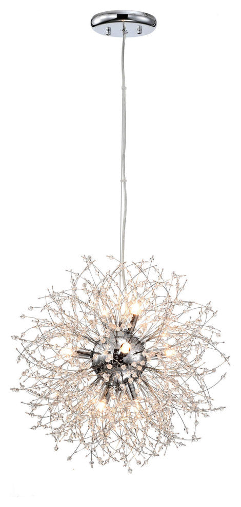 Silvia 8-Light Chrome Firework Chandelier