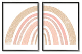 Abstract Pink Neutral Kid's Rainbow Arches Striped Patterns,11 x 14