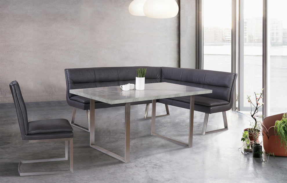 Fenton Dining Table With Cement Gray Top
